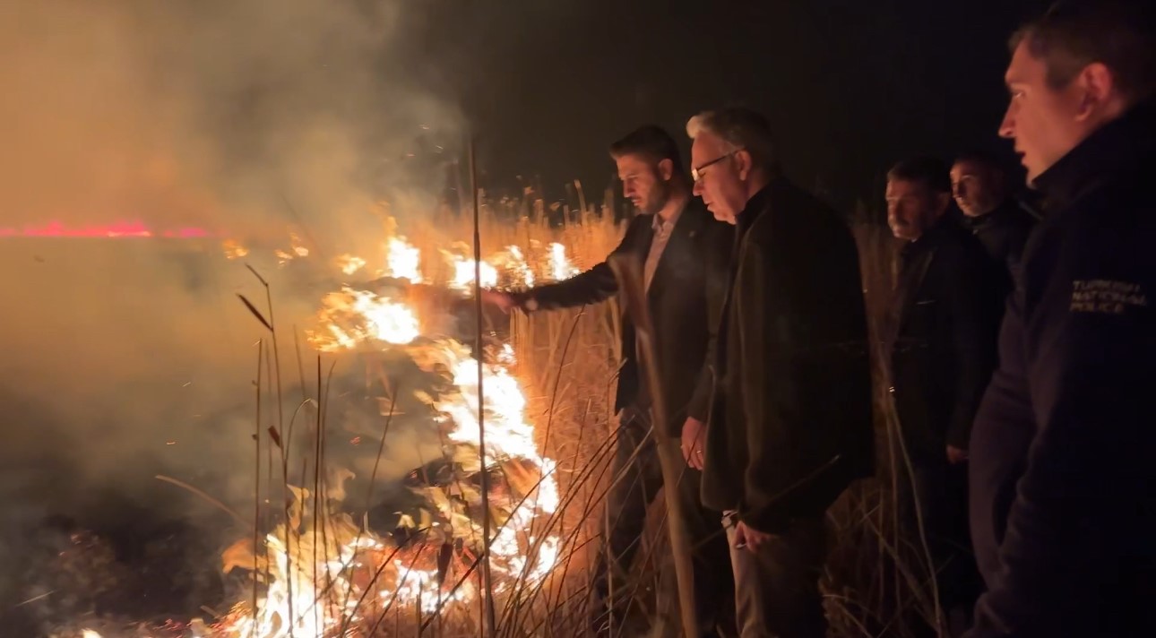 Yüksekova’da kuş cenneti Nehil Sazlığı’ndaki yangın yerleşim yerlerini tehdit ediyor