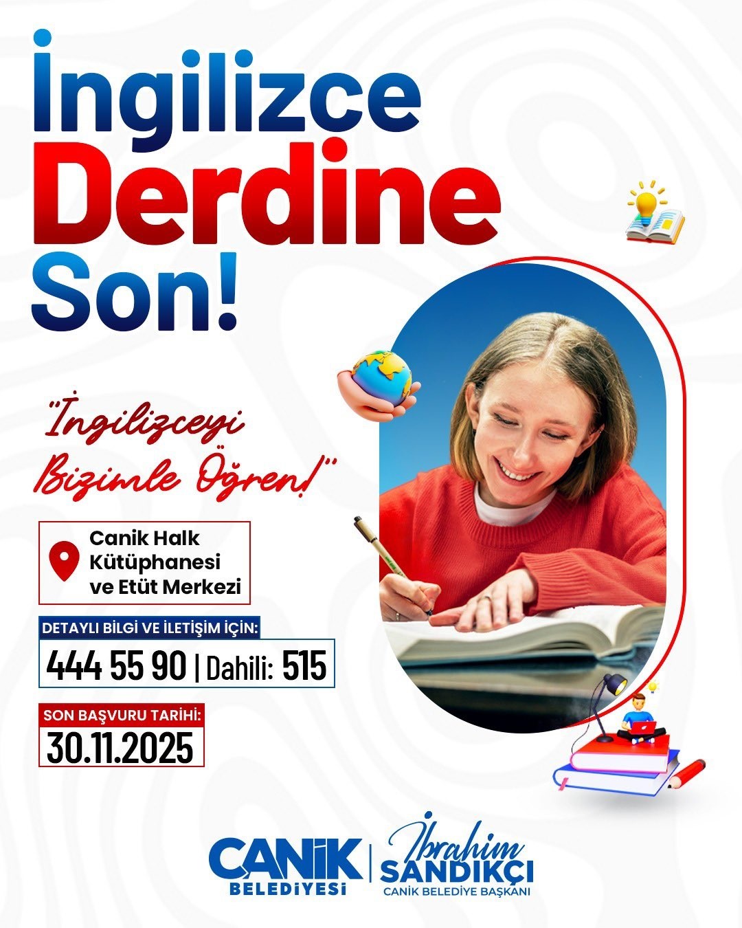 Canik Belediyesi’nden ücretsiz İngilizce eğitimi