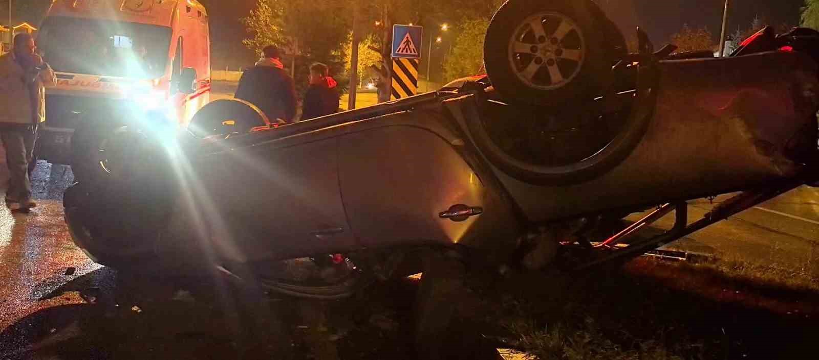 Erzurum’da kamyonet takla attı: 1 yaralı
