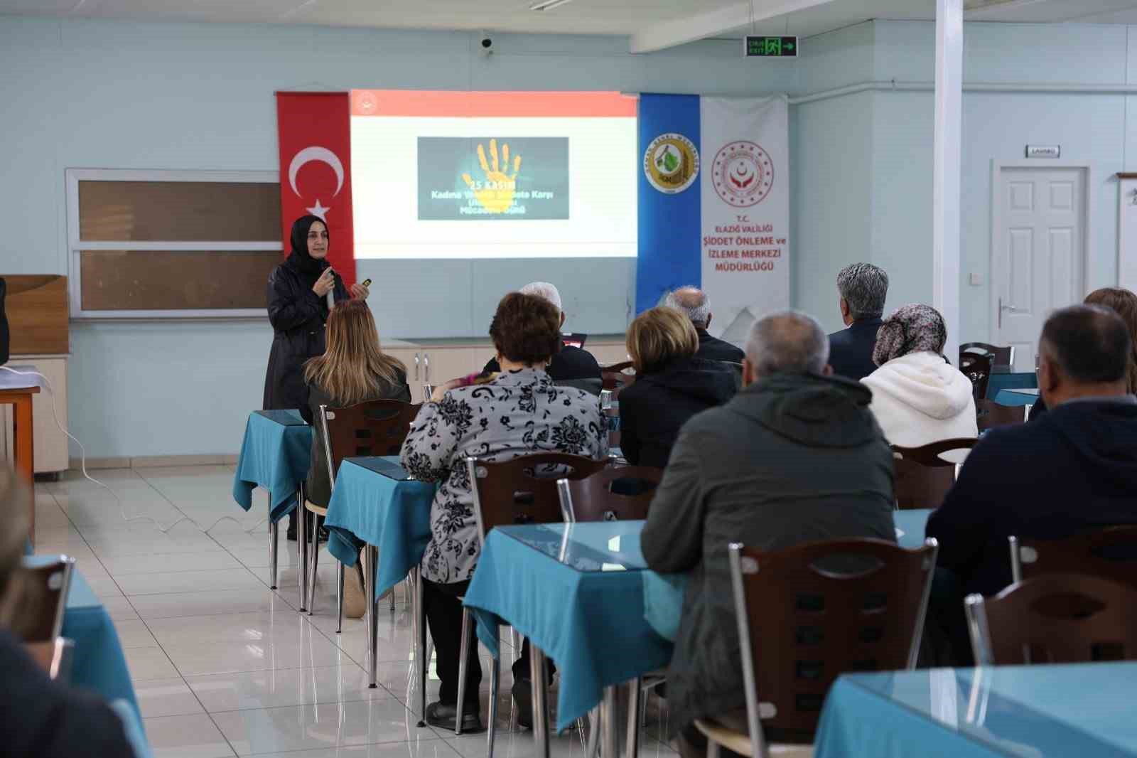 Elazığ’da kadına yönelik şiddetle mücadele eğitim
