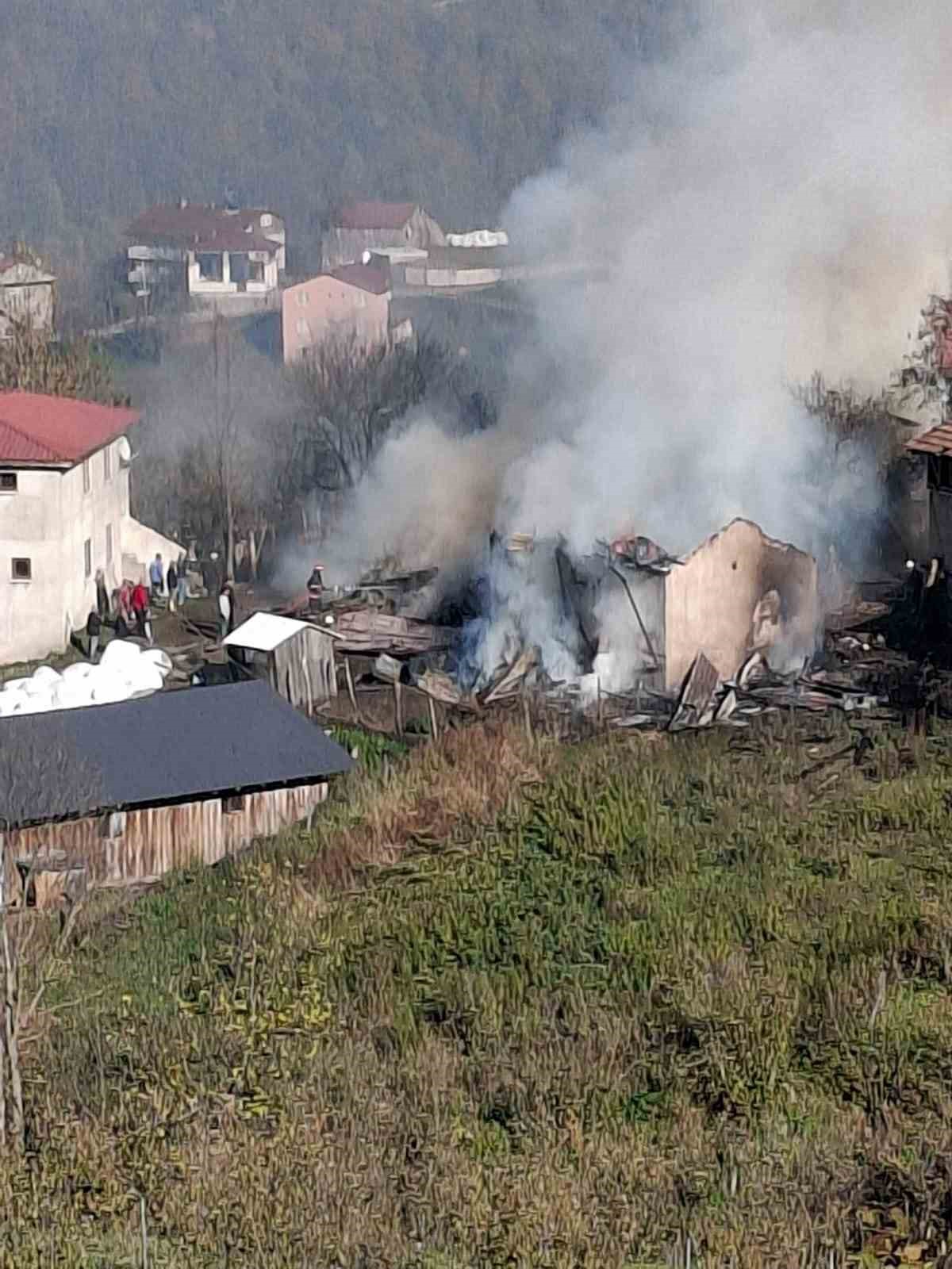 Ev ve samanlık alev topuna döndü
