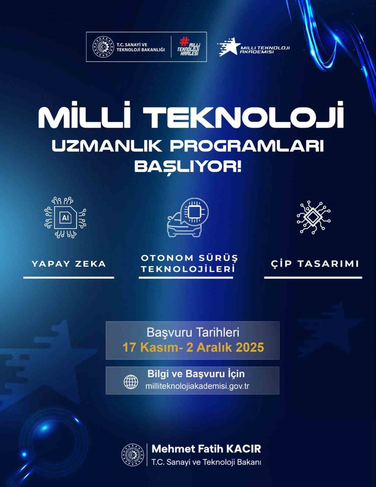 Milli Teknoloji Akademisi uzmanlık programları başlıyor
