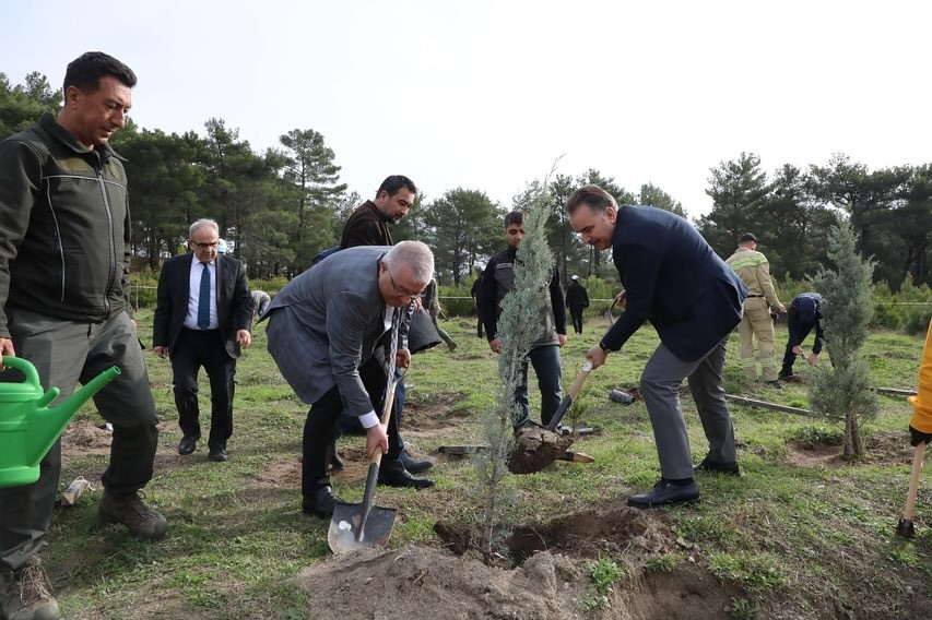 Edremit’te fidanlar toprakla buluştu
