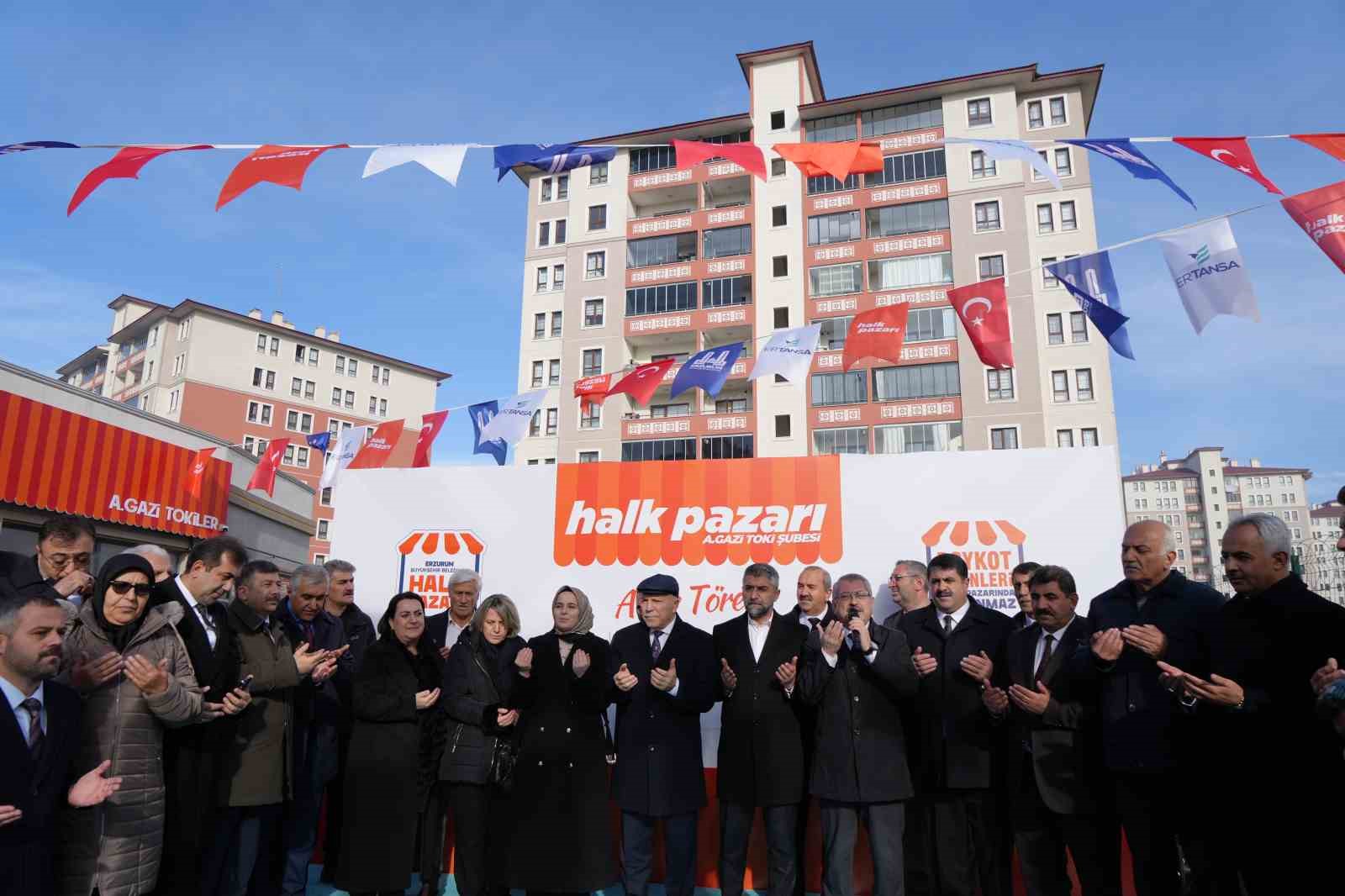 Erzurum Büyükşehir Belediyesi Halk Pazarı’nın dokuzuncu şubesini açtı