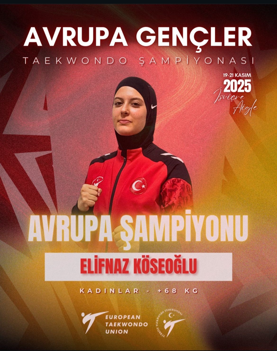 Aydınlı taekwondocu Avrupa şampiyonu oldu
