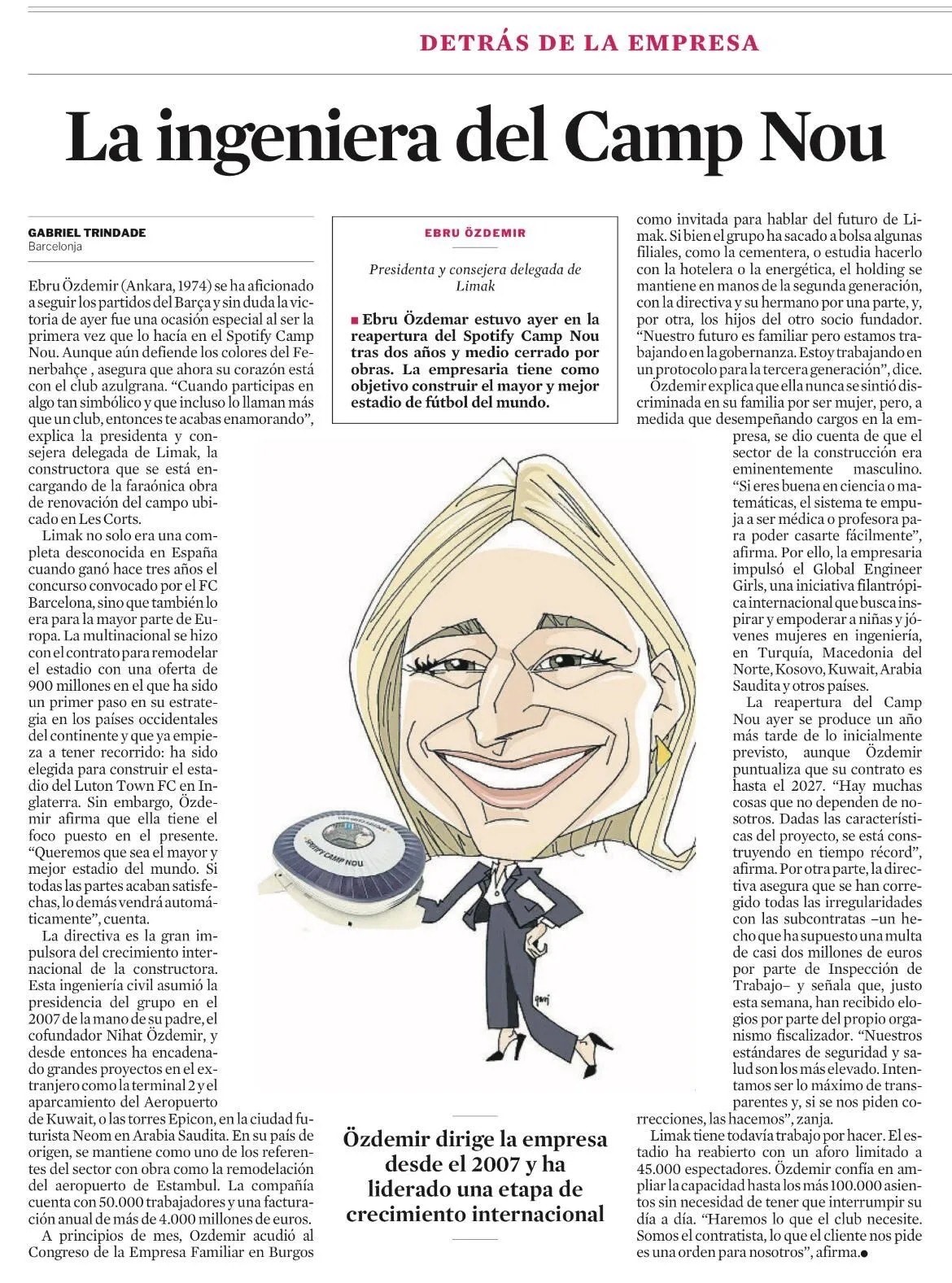 Limak, Barcelona stadı ile İspanya’nın gündeminde