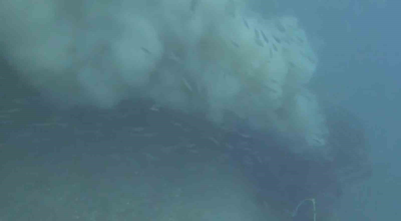 Çanakkale’de boğaza dökülen atık su ile karşılaşan dalgıç, o anları su altı kamerasıyla kaydetti