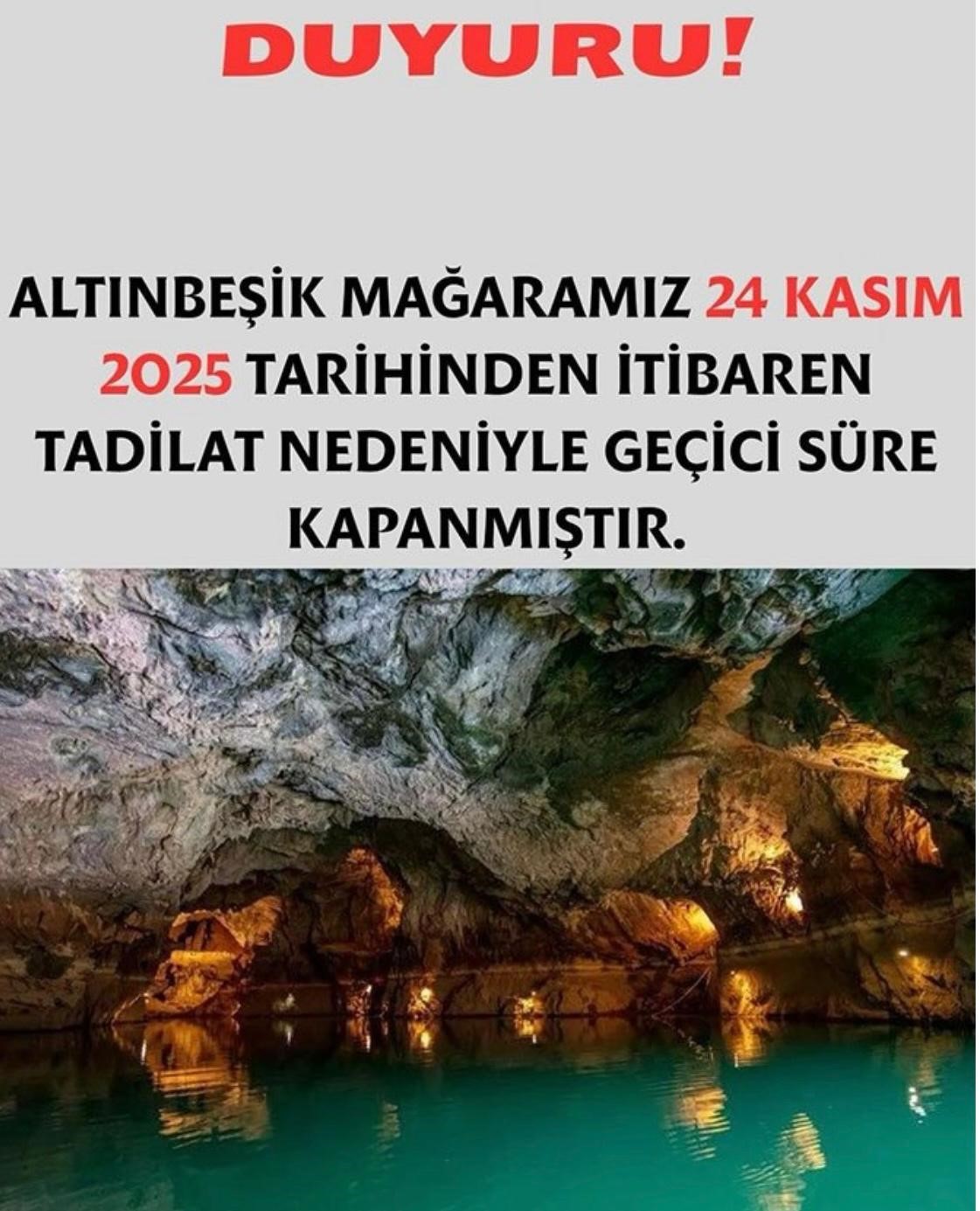 Antalya’daki Altınbeşik Mağarası tadilat nedeniyle ziyarete kapatıldı
