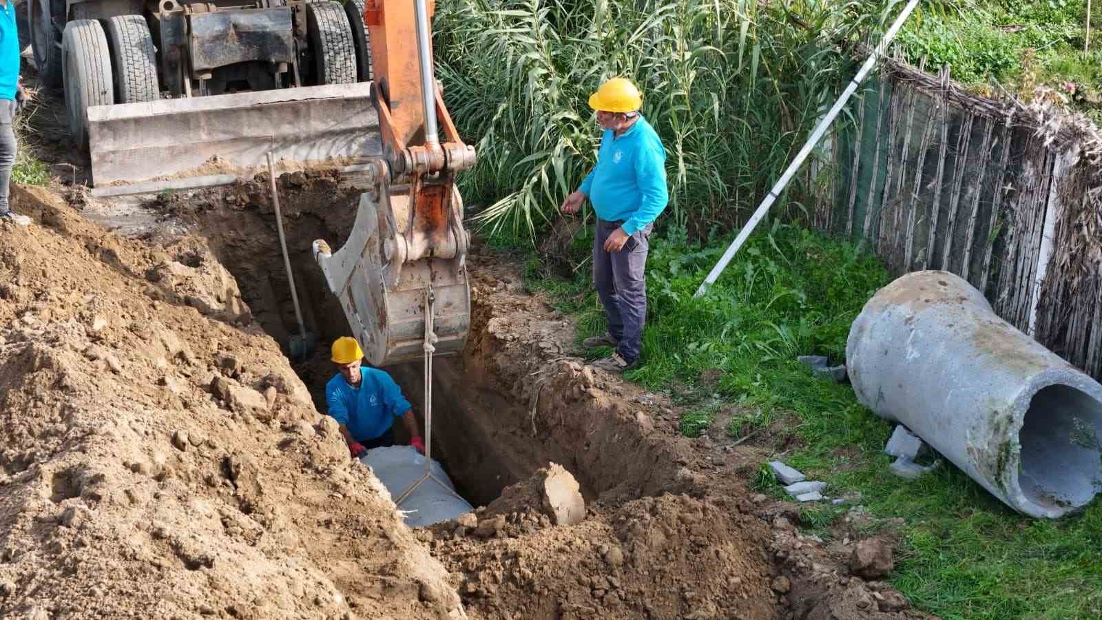 Atça’da kanalizasyon hattı yapımı başladı
