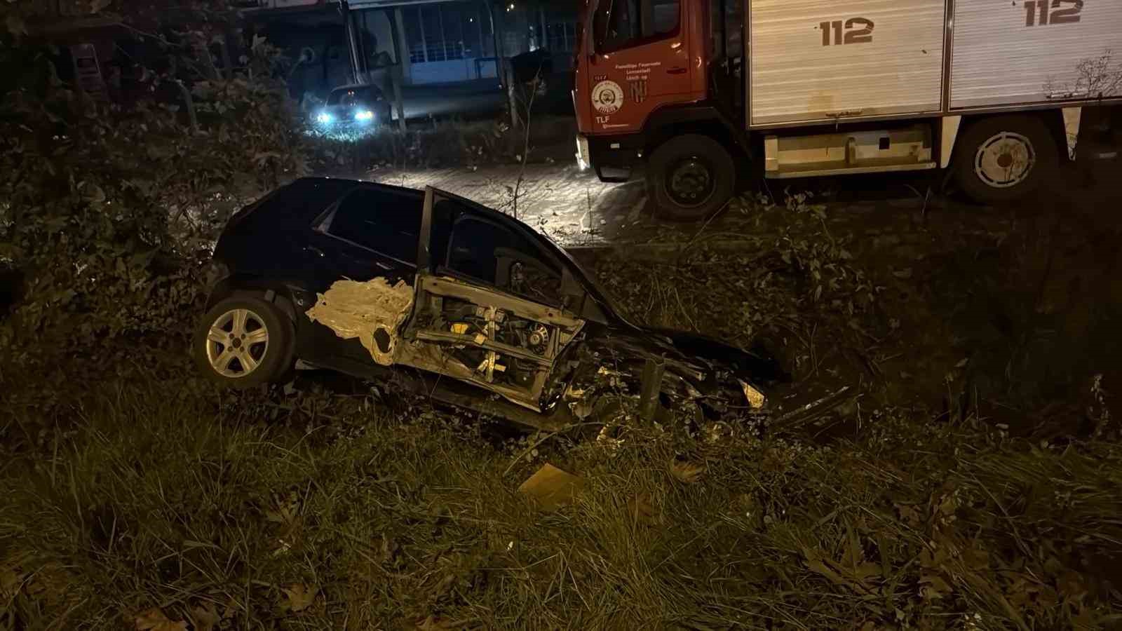 Zonguldak’ta otomobil şarampole uçtu: 2 yaralı
