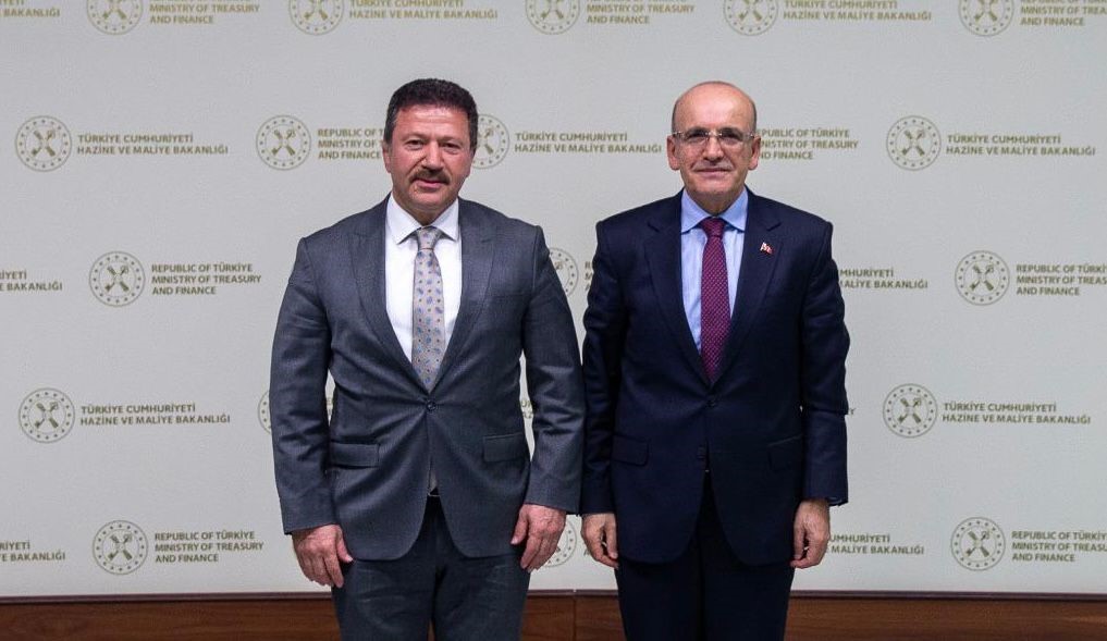 Hazine ve Maliye Bakanı Şimşek, TŞOF Genel Başkanı Yiğiner’i kabul etti