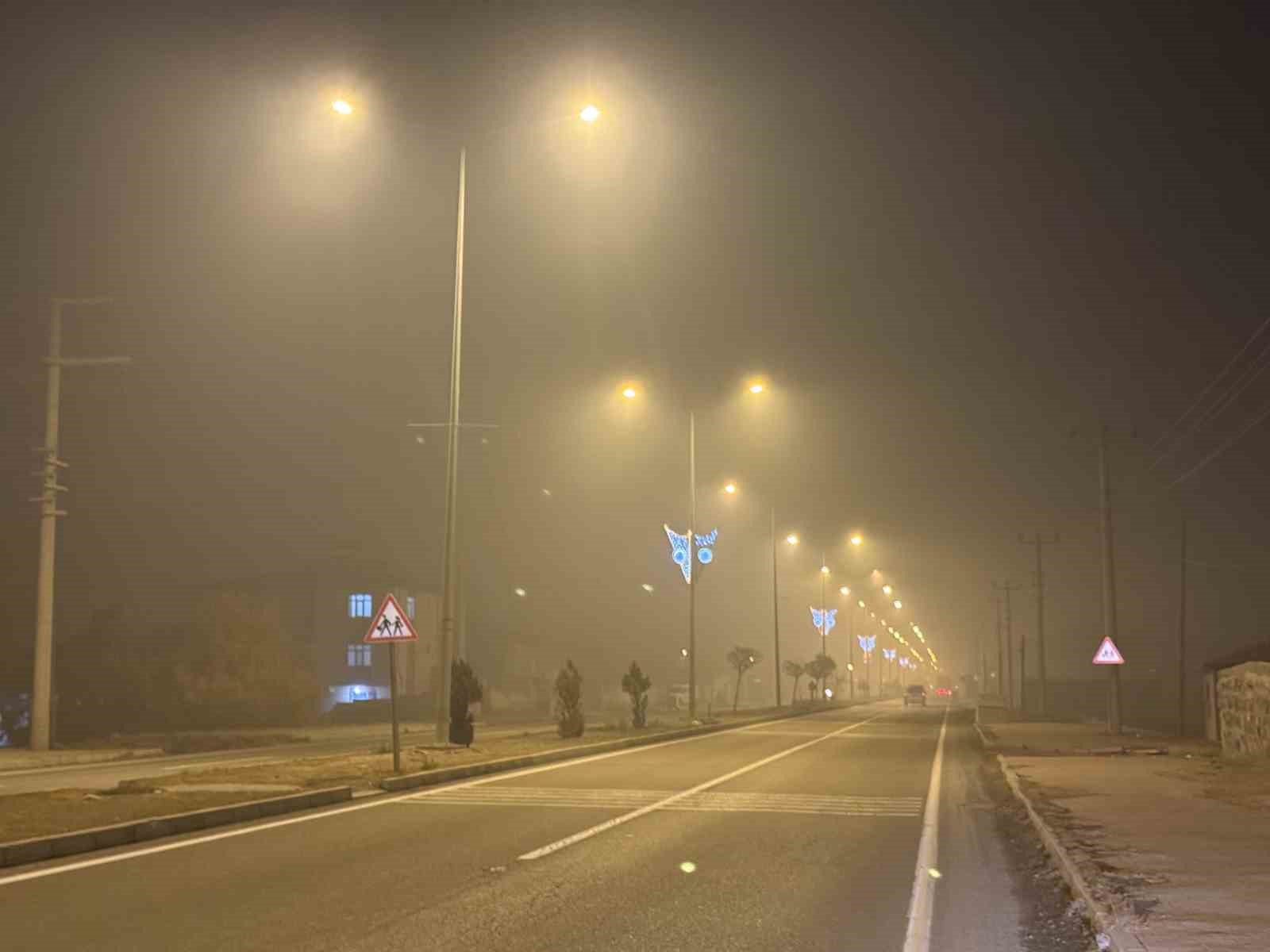 Iğdır&rsquo;da gece saatlerinde yoğun sis etkili oldu
