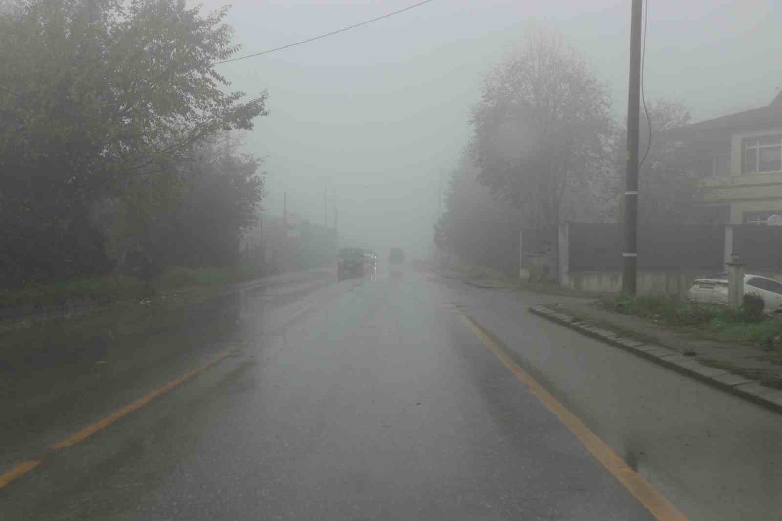 Sakarya&rsquo;da sis g&ouml;r&uuml;ş mesafesini 50 metreye d&uuml;ş&uuml;rd&uuml;
