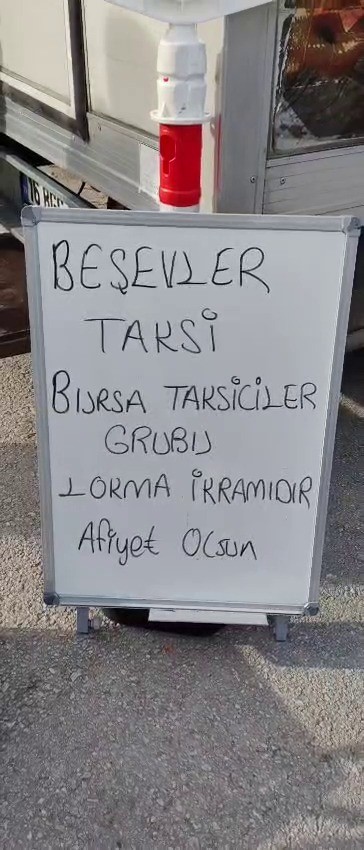 Bursa’da taksicilerden yürek ısıtan şehitler hayrı