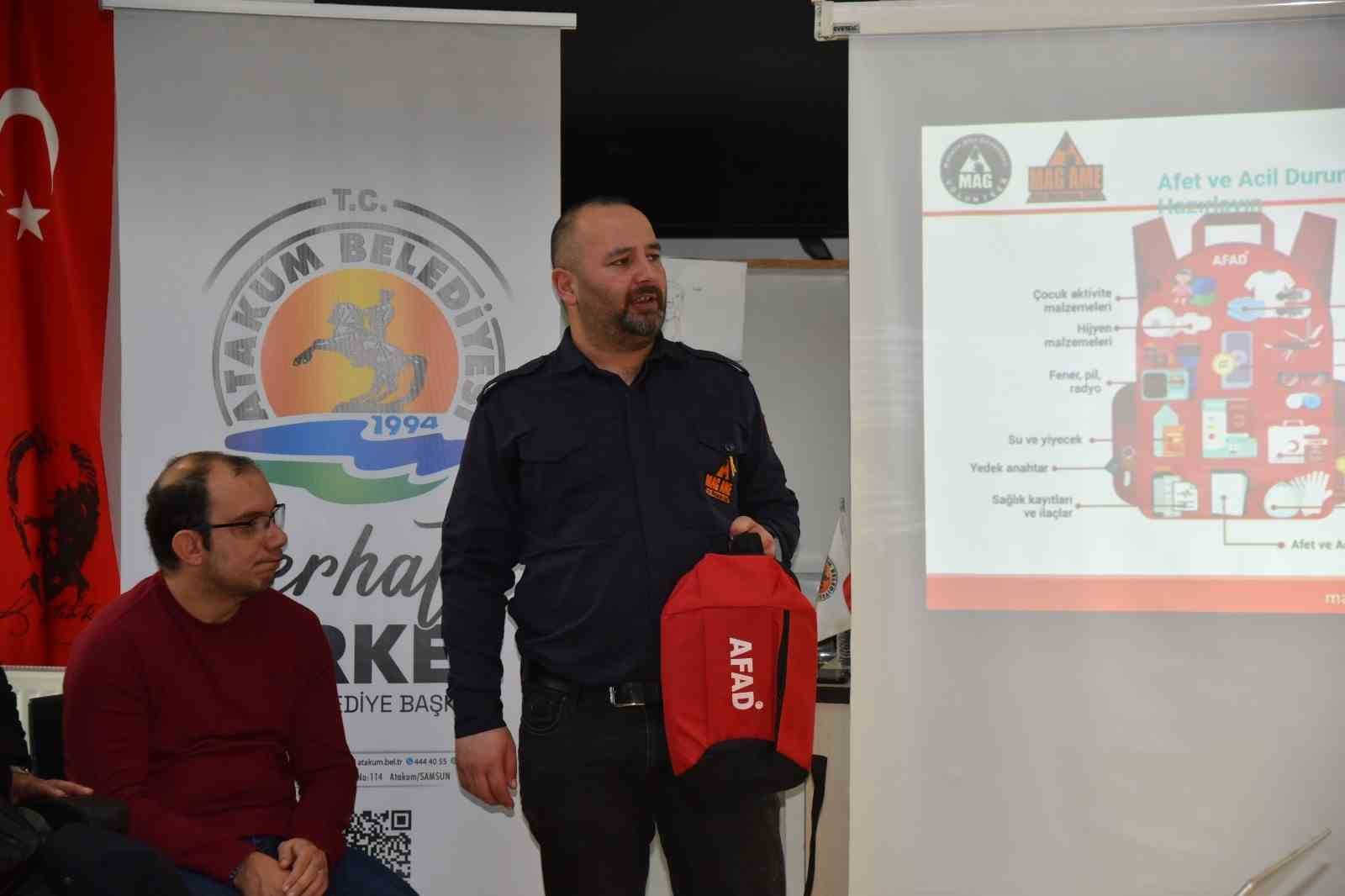 Atakum Belediyesi’nden özel gereksinimli bireylere yönelik afet farkındalık eğitimi