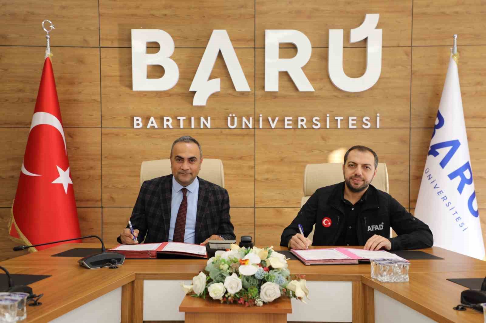 BAR&Uuml; ile Bartın AFAD arasında "Kapsayıcı Afet Eğitimi" protokol&uuml; imzalandı
