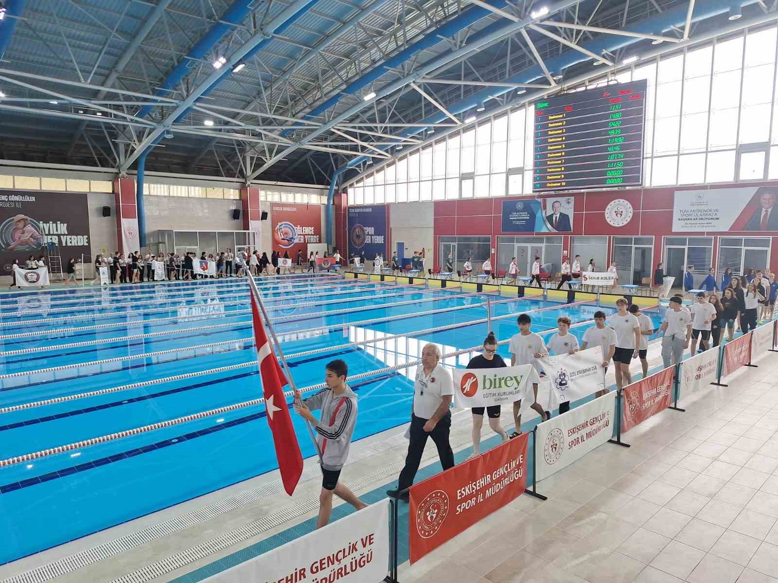 ’Okul Sporları Gençler İl Birinciliği Yüzme’ müsabakaları sürüyor