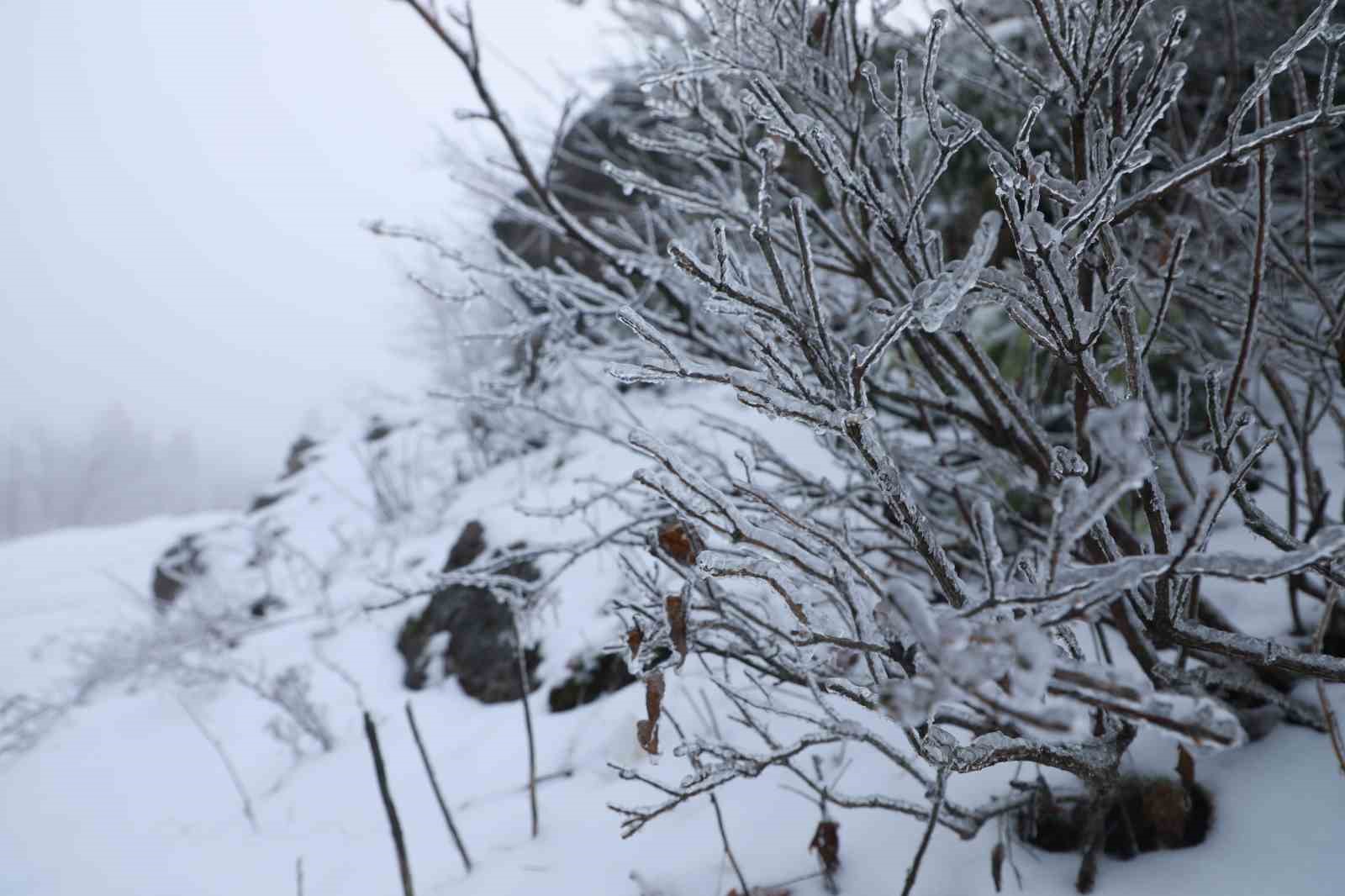 Keremali Yaylası&rsquo;nda kış g&uuml;zelliği
