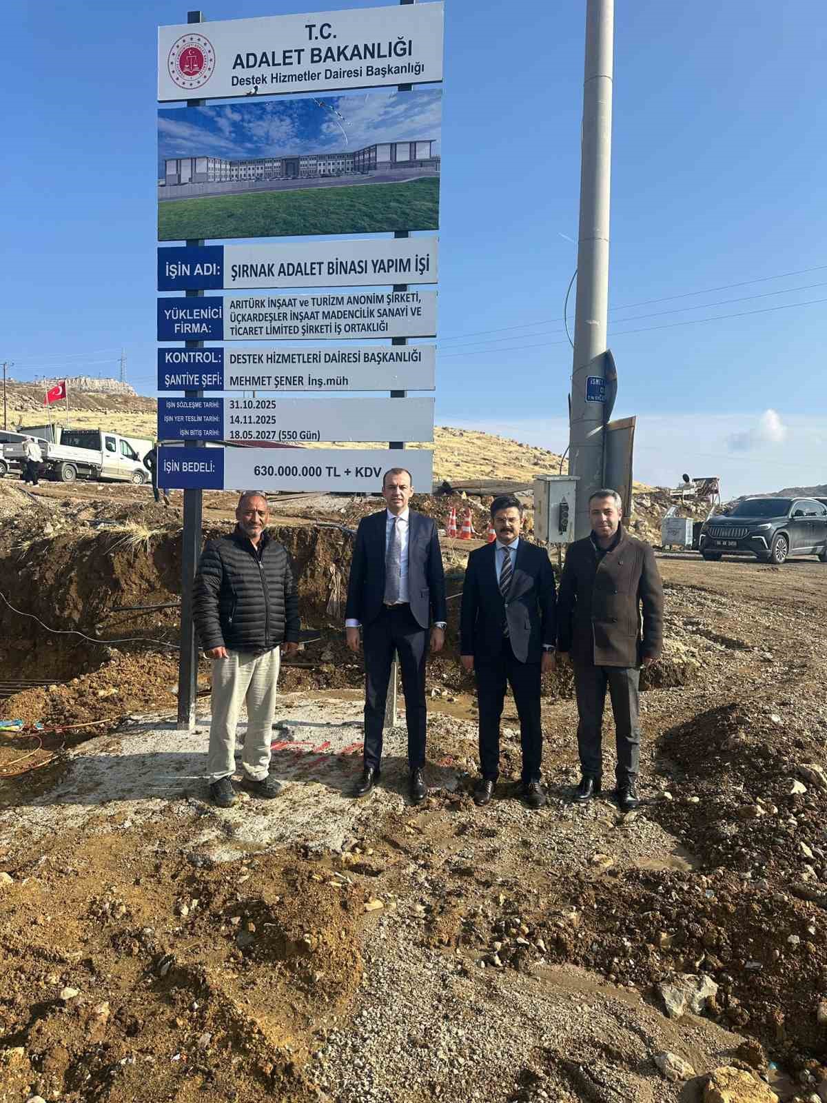 Şırnak’ta yeni adliye binası için saha incelemesi