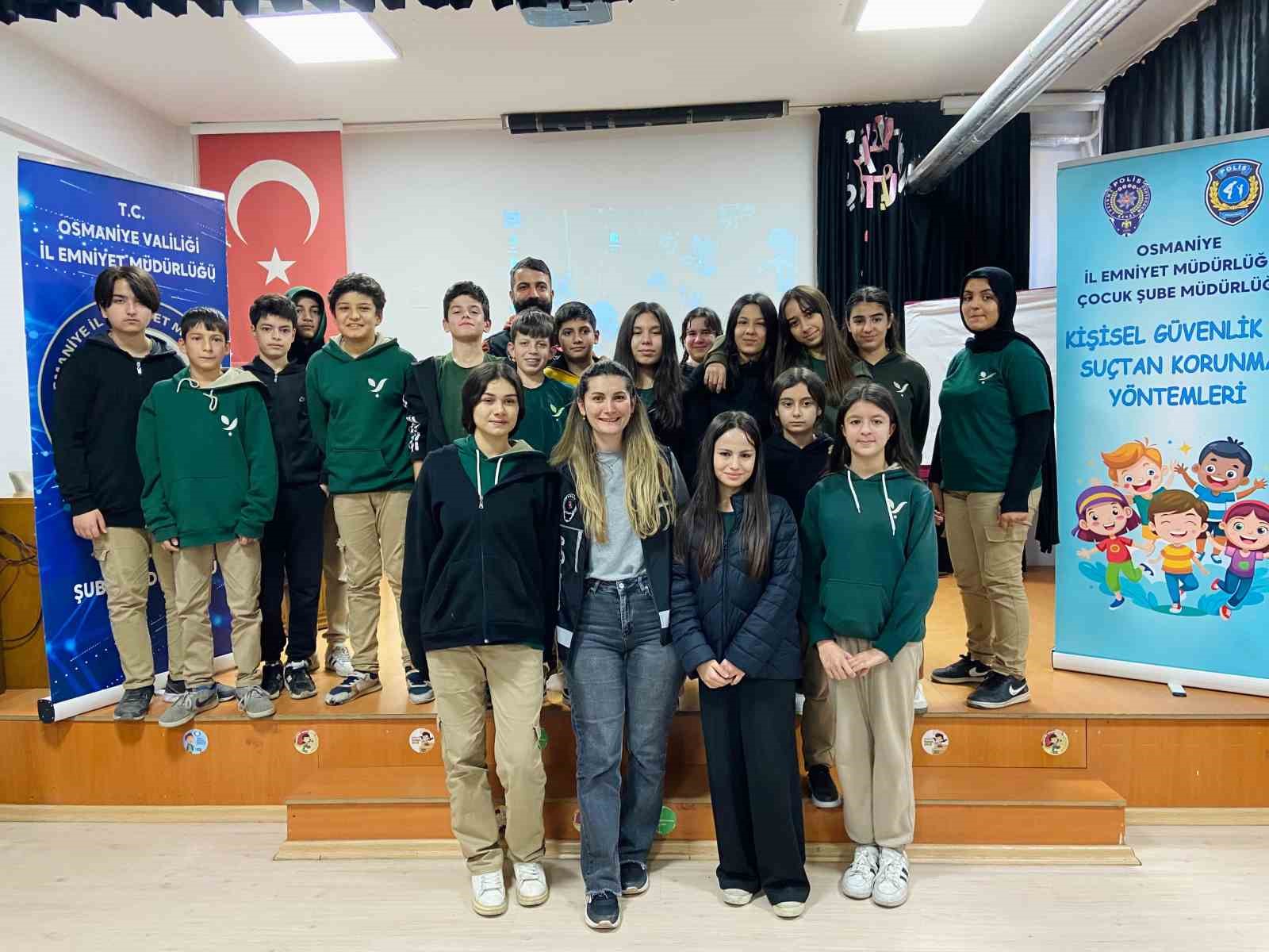 Osmaniye’de öğrencilere kişisel güvenlik eğitimi
