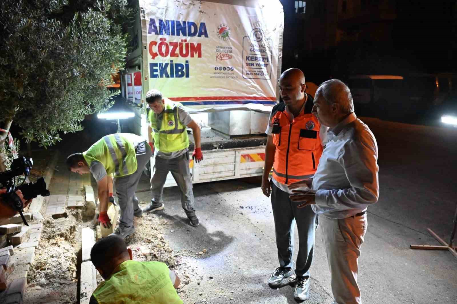 Kepez’in ’Anında Çözüm’ ekibi 7/24 iş başında