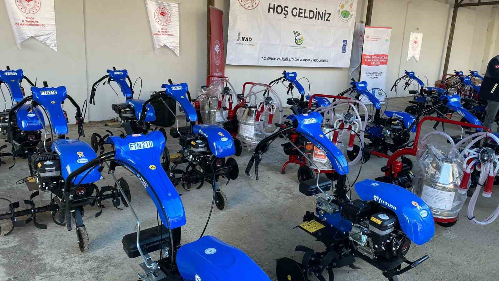 Sinop&rsquo;ta &uuml;reticiye y&uuml;zde 100 hibeli makine desteği
