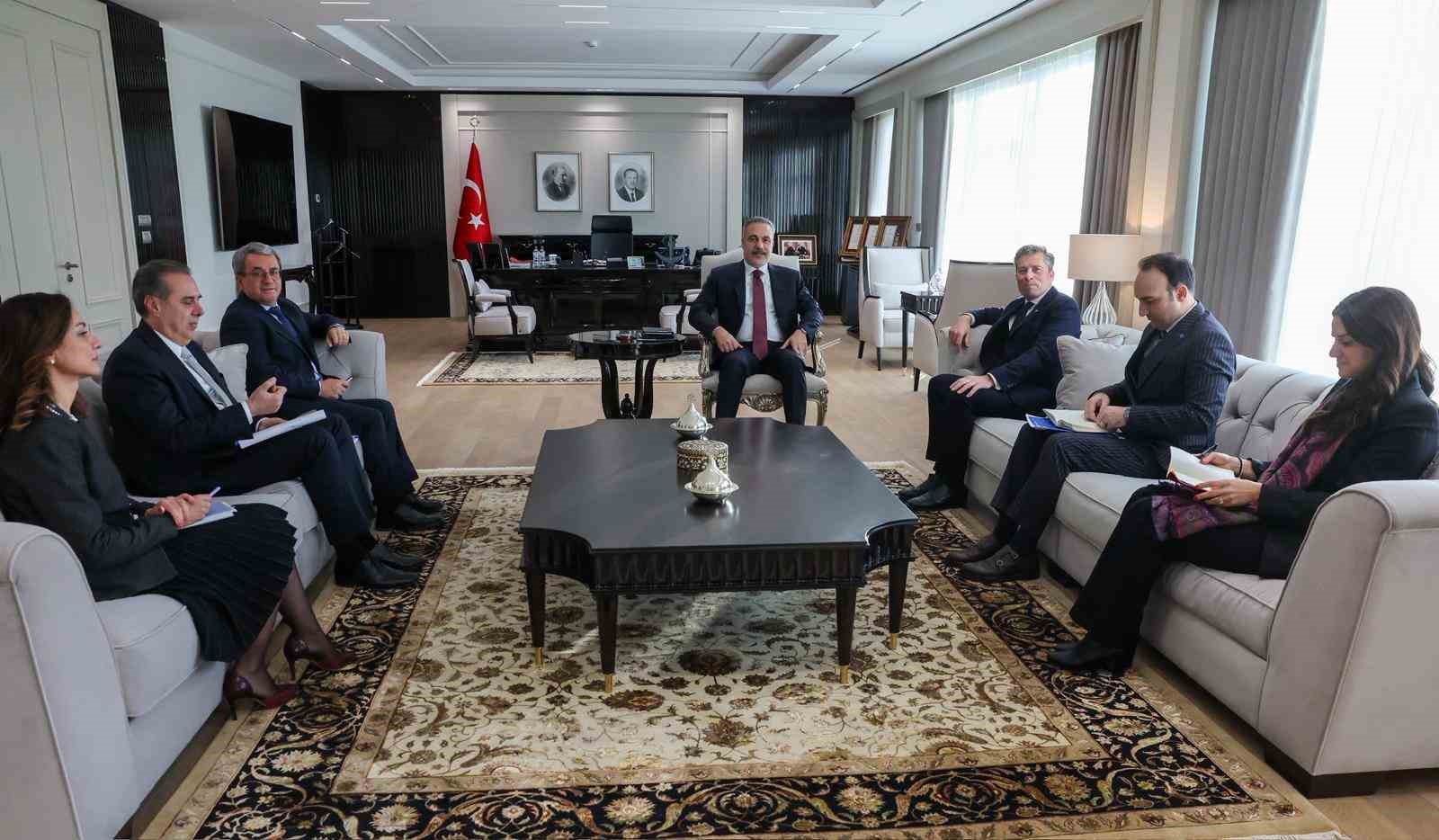 Bakan Fidan, BM İnsani İşlerden Sorumlu Genel Sekreter Yardımcısı ve Acil Yardım Koordinatörü Fletcher’i kabul etti