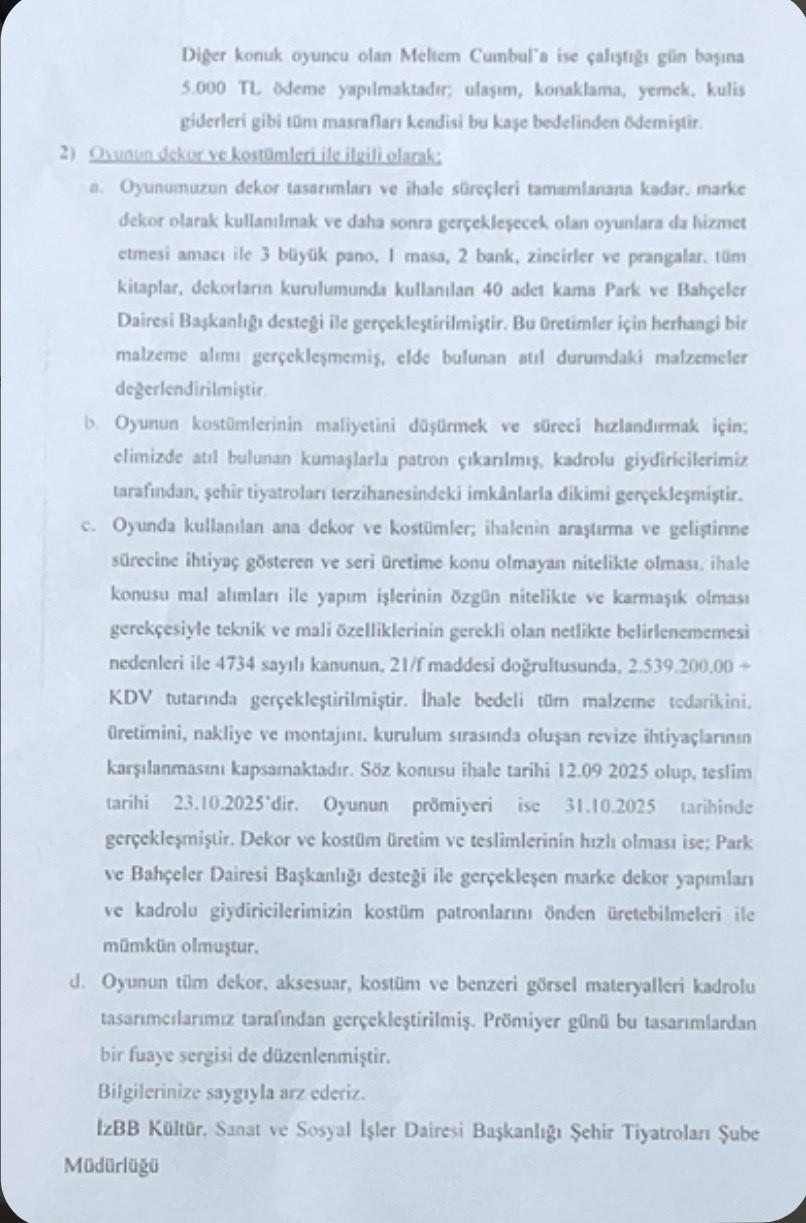 AK Partili Yıldız’dan İzmir Şehir Tiyatroları eleştirisi: "Bir oyuna 4 milyon lirayı aşan harcama yapıldı"