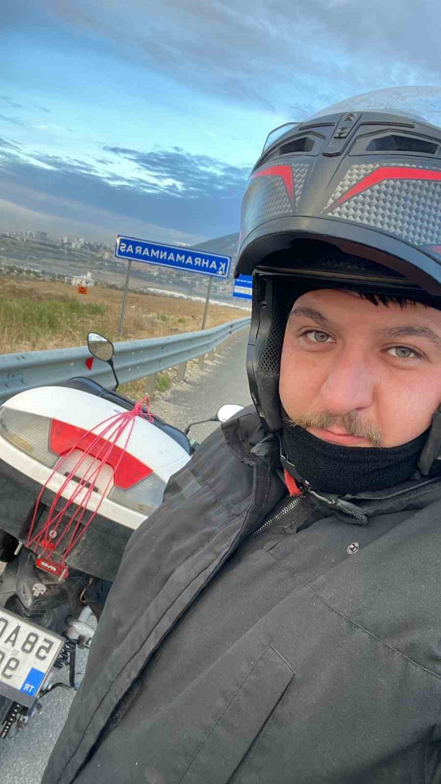 İddia uğruna yola &ccedil;ıktı, motosikleti ile bin kilometreyi aştı
