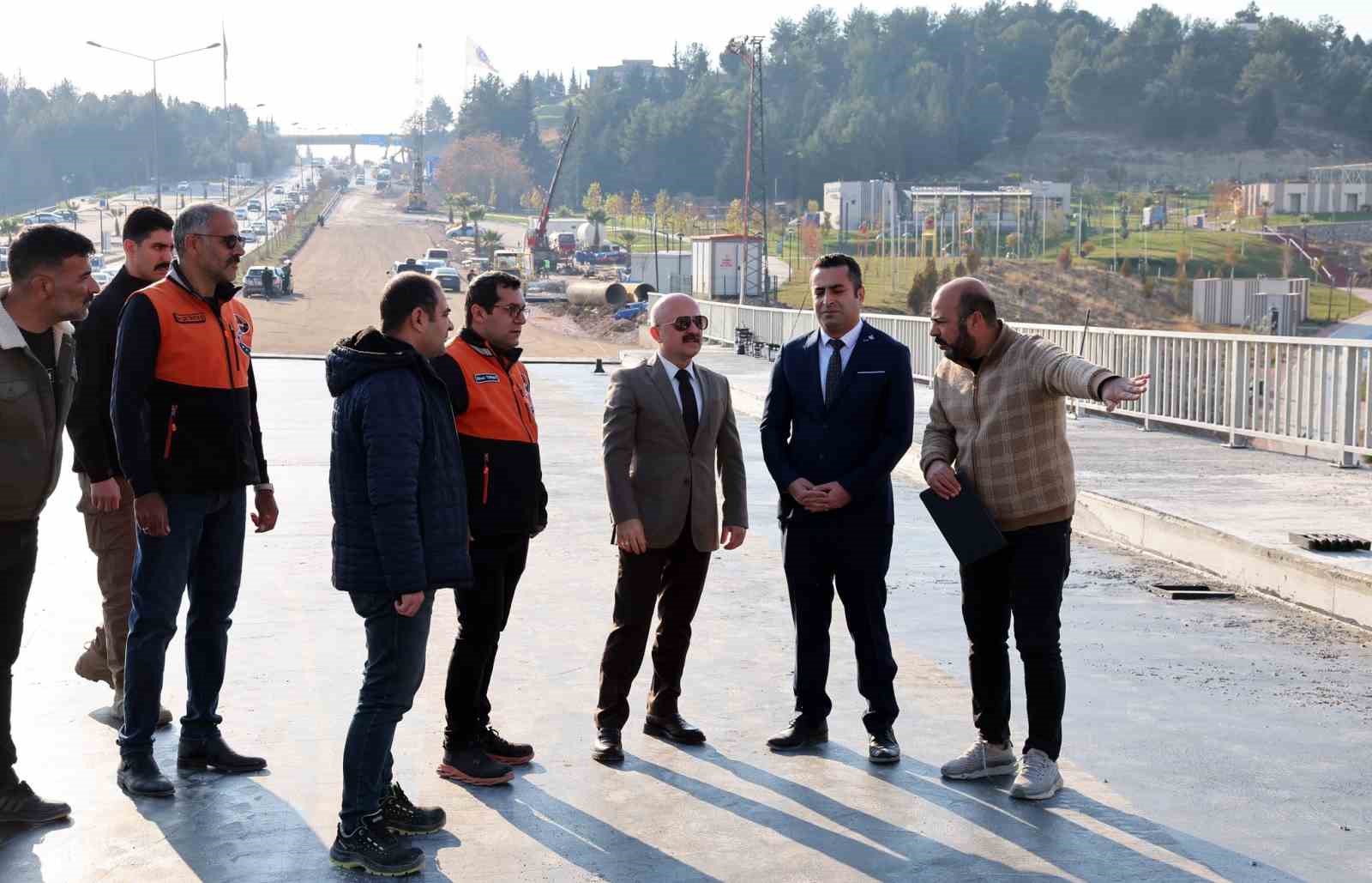 Eğri&ccedil;ay K&ouml;pr&uuml;s&uuml; şantiye alanı incelendi
