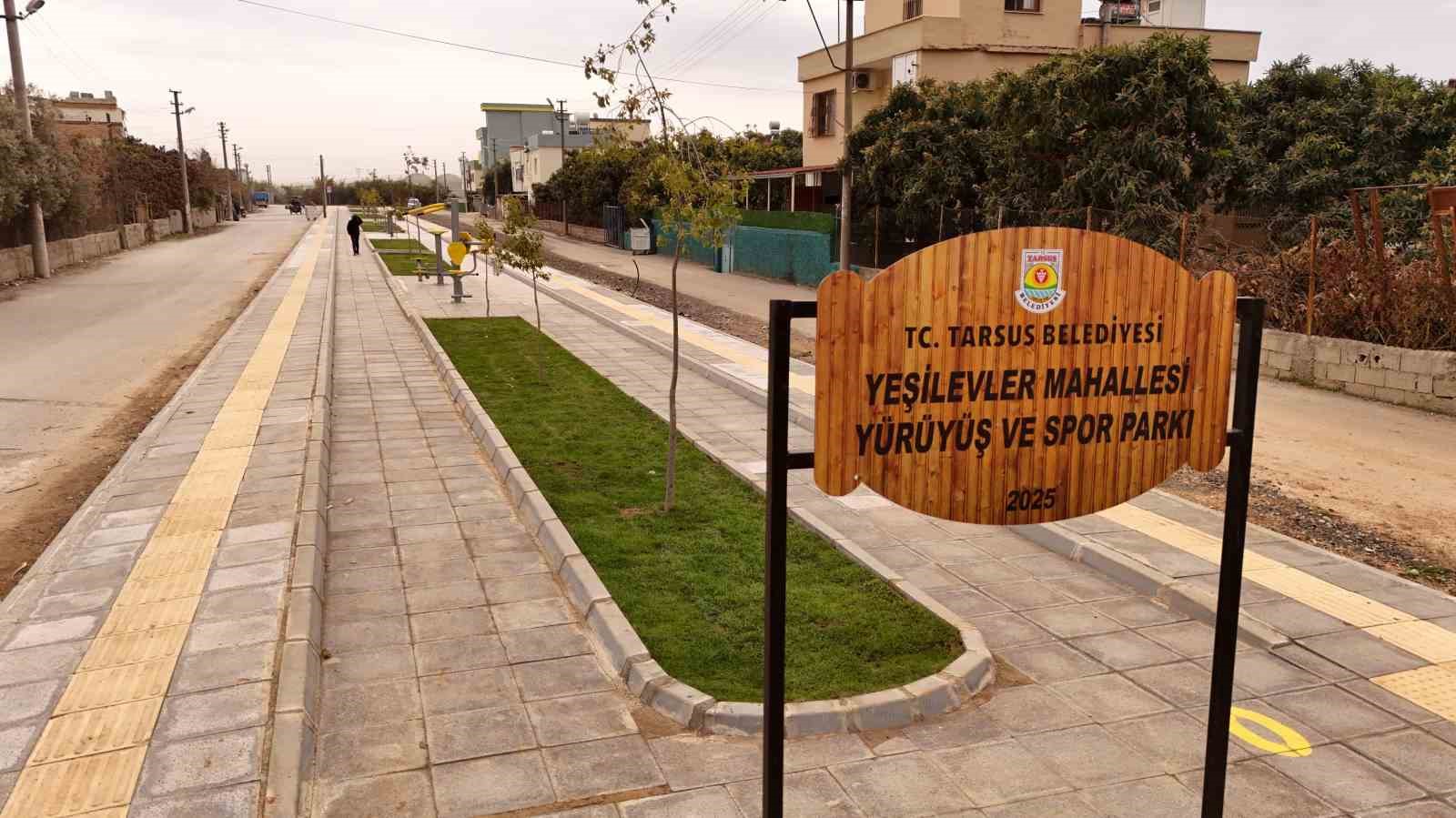 Tarsus Belediyesinden Yeşilevler&rsquo;e modern spor parkı
