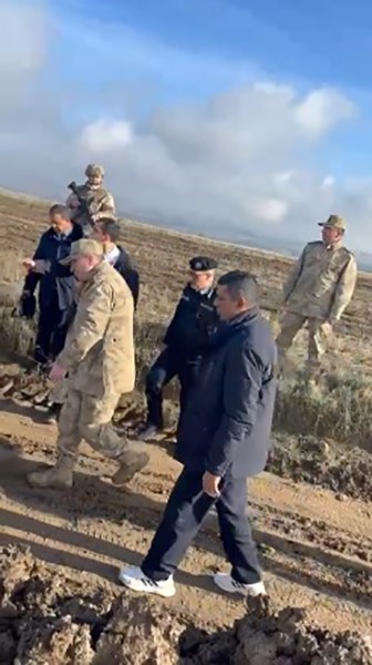 Libya&rsquo;dan gelen askeri heyet u&ccedil;ak kazasının yaşandığı b&ouml;lgede
