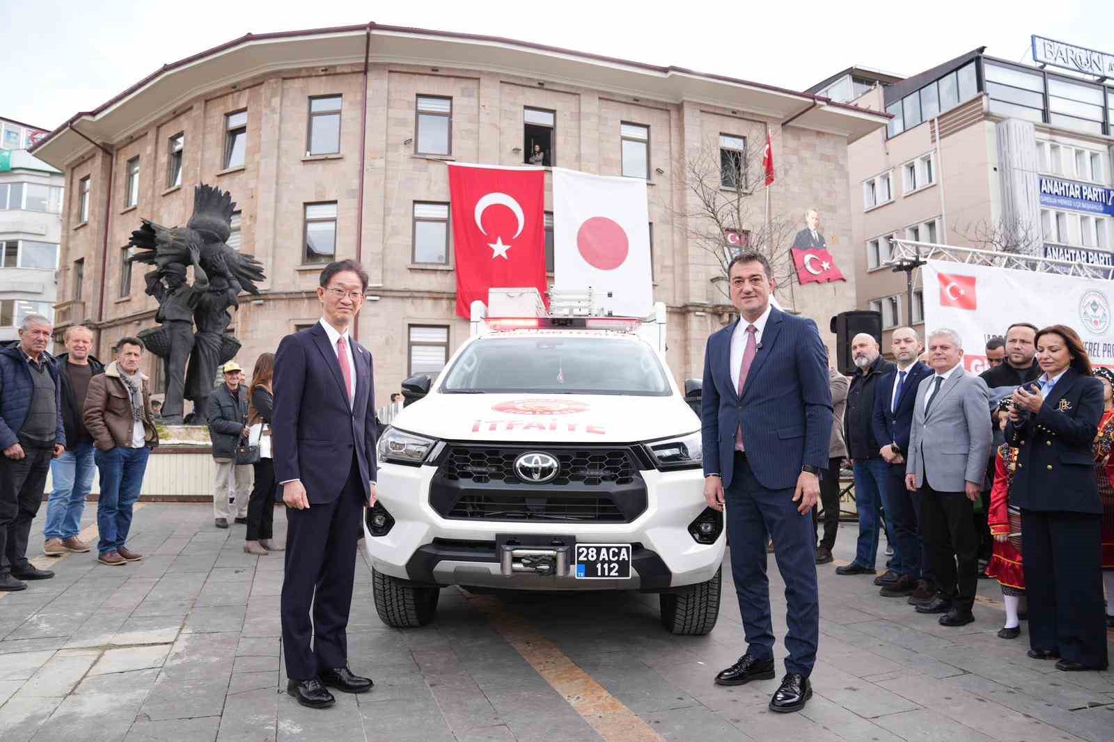Japonya&rsquo;dan Giresun Belediyesi&rsquo;ne kurtarma aracı desteği
