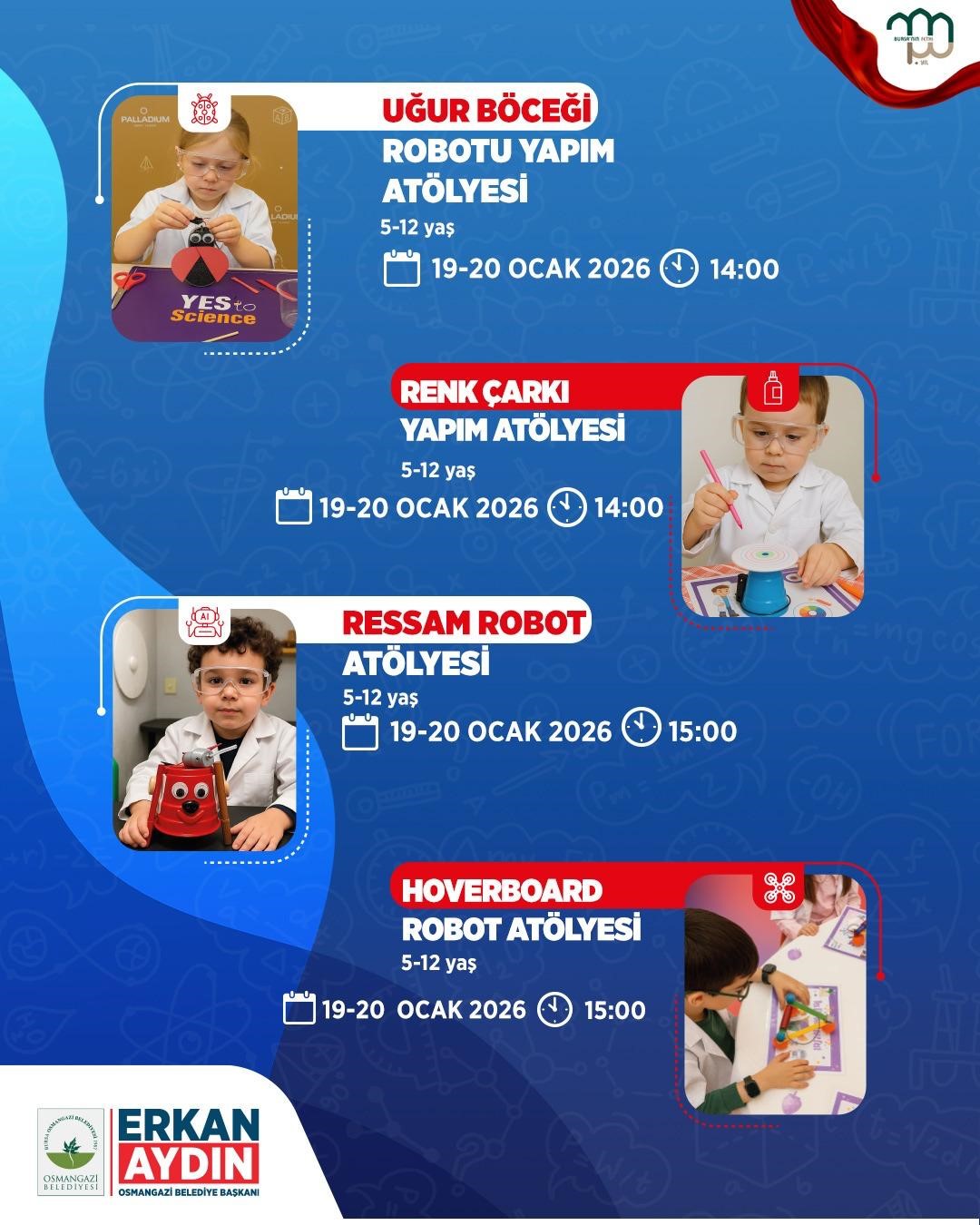 Osmangazi&rsquo;de &ccedil;ocuklar ve gen&ccedil;ler bilimle buluşacak
