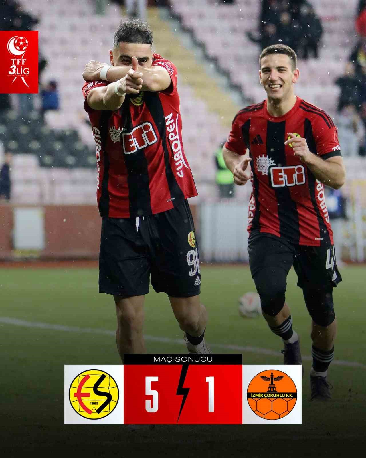 TFF 3. Lig: Eskişehirspor: 5 - İzmir &Ccedil;oruhlu: 1
