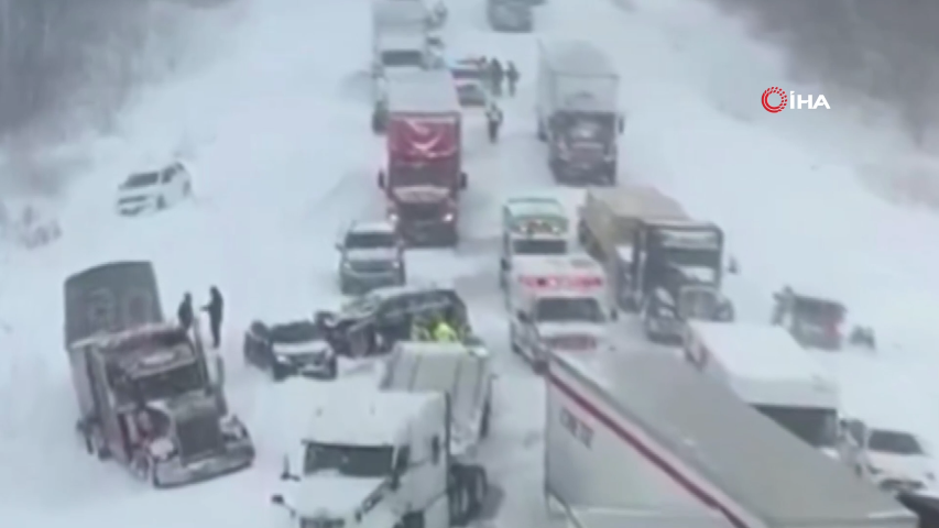 ABD'de 100 ara&ccedil;lık zincirleme kaza