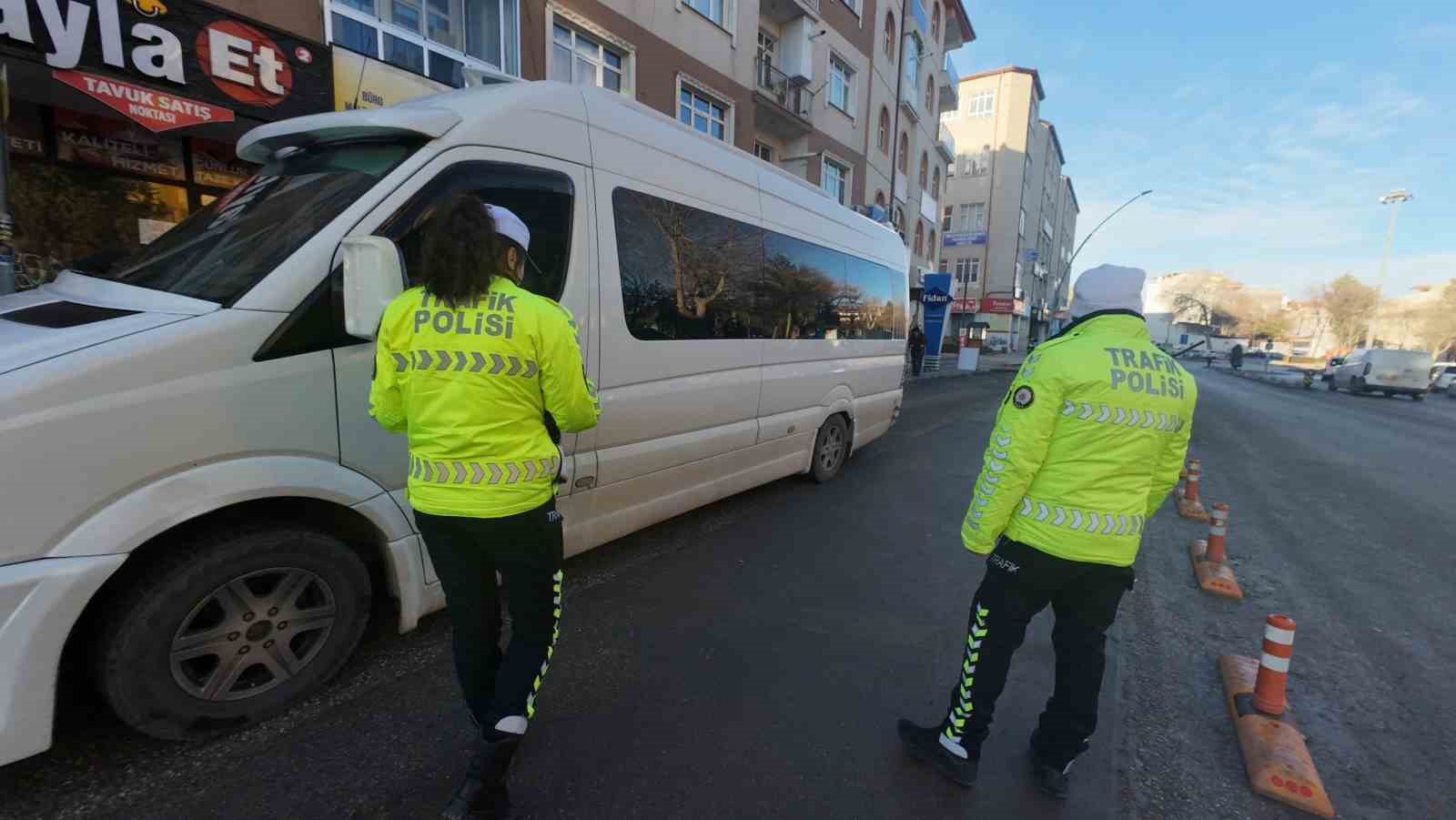 Karaman&rsquo;da toplu ulaşım ara&ccedil;ları denetlendi
