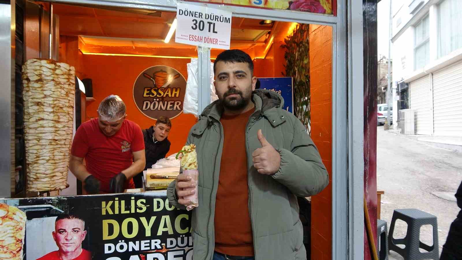 Kilis&rsquo;te d&ouml;ner 30 TL
