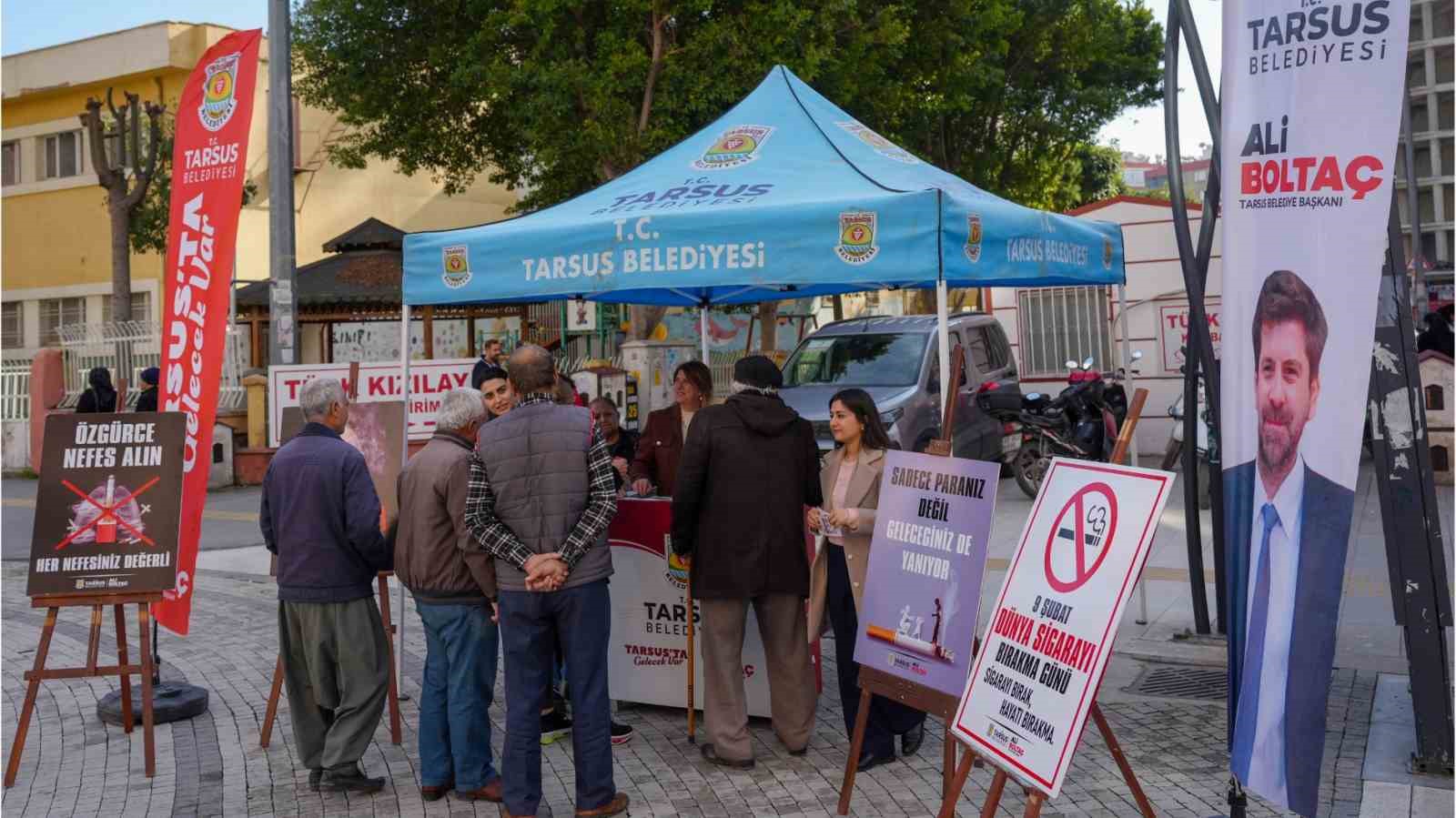 Tarsus&rsquo;ta Sigarayı Bırakma G&uuml;n&uuml;&rsquo;nde farkındalık etkinliği d&uuml;zenlendi
