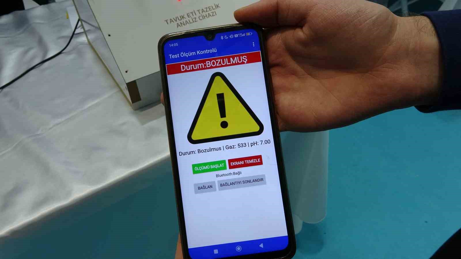 Samsunlu liselilerden tavuk eti zehirlenmesini &ouml;nleyen cihaz

