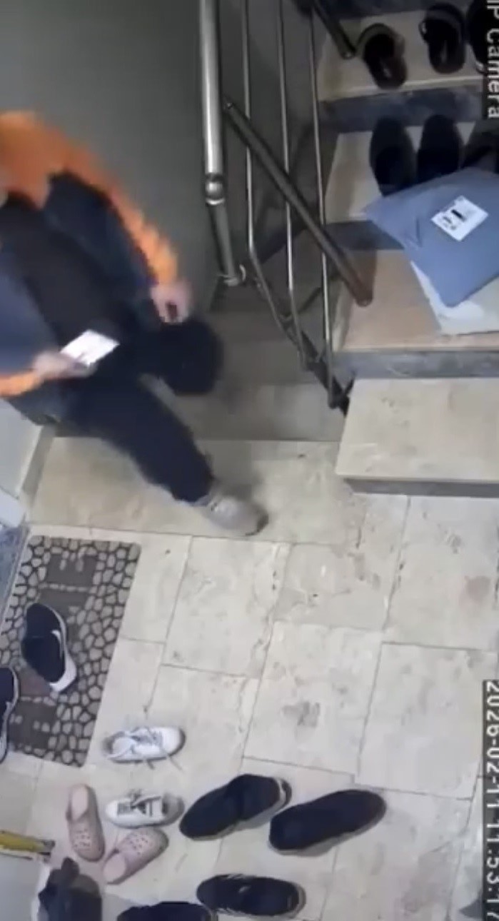 Bursa&rsquo;da kuryeden bayrak hassasiyeti : Duyarlı hareket kamerada
