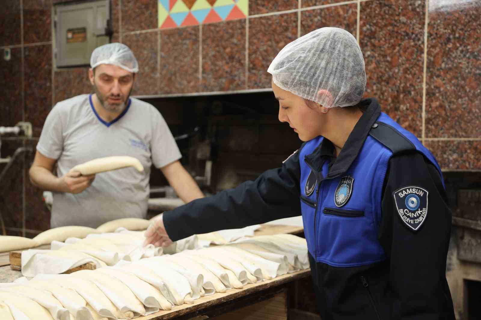 Canik&rsquo;te fırınlara Ramazan denetimi
