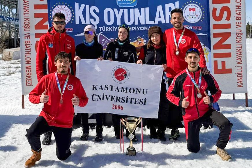 Kastamonu &Uuml;niversitesi, Kış Spor Oyunları&rsquo;nda T&uuml;rkiye ikincisi oldu
