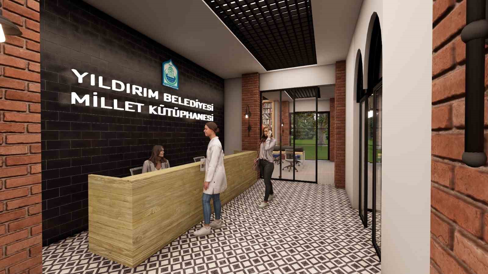 Millet mahallesi’ne kütüphane ve Yıldırım kafe geliyor