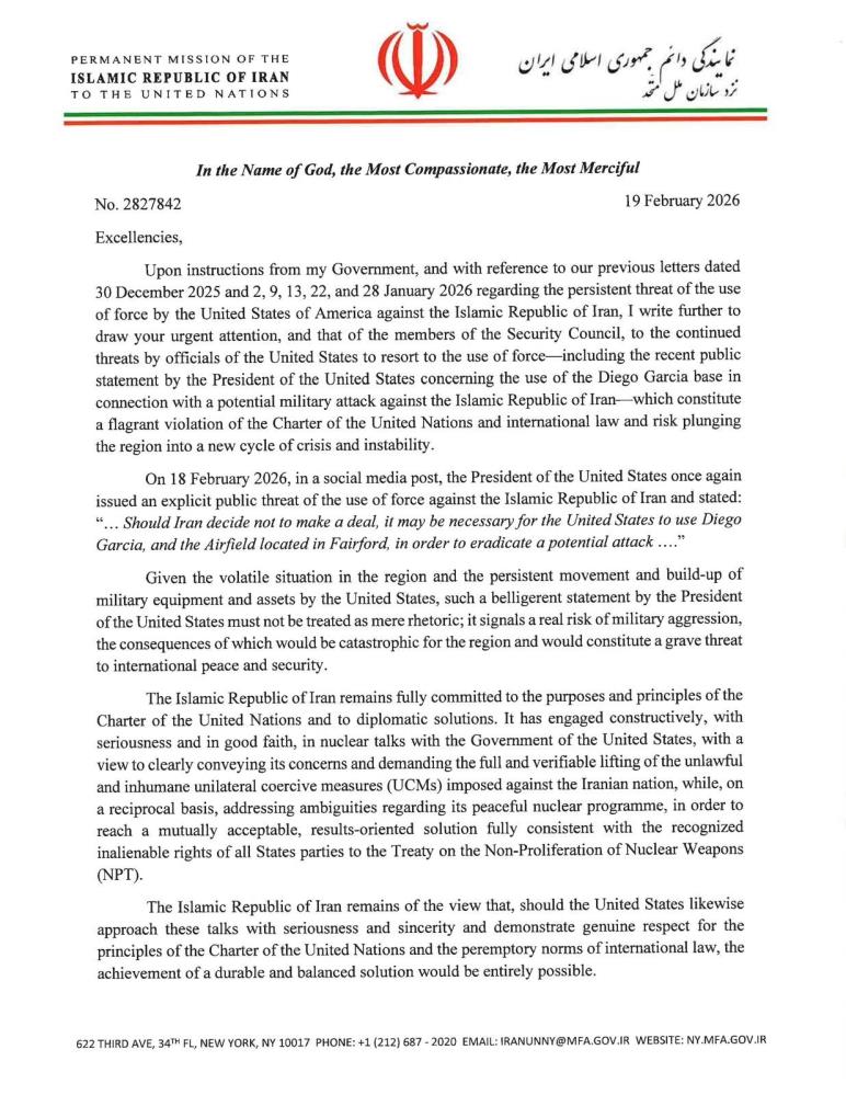 İran’dan BM’ye uyarı mektubu: