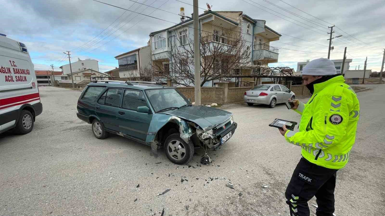 Karaman&rsquo;da otomobil ile cip &ccedil;arpıştı: 1 yaralı
