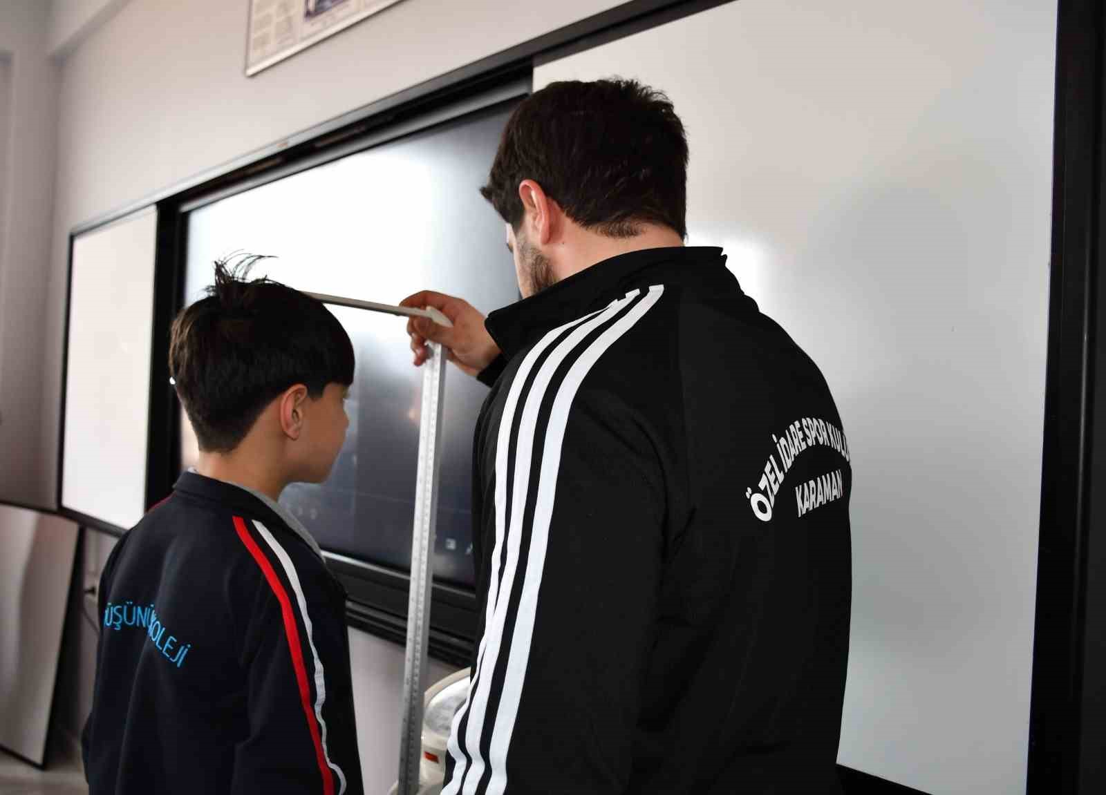 Karaman&rsquo;da k&uuml;rek sporu i&ccedil;in okullarda yetenek taraması yapıldı
