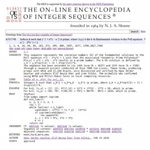 Rizeli gen&ccedil; matematik&ccedil;iler asal sayı keşfi ile d&uuml;nya literat&uuml;r&uuml;ne girdi
