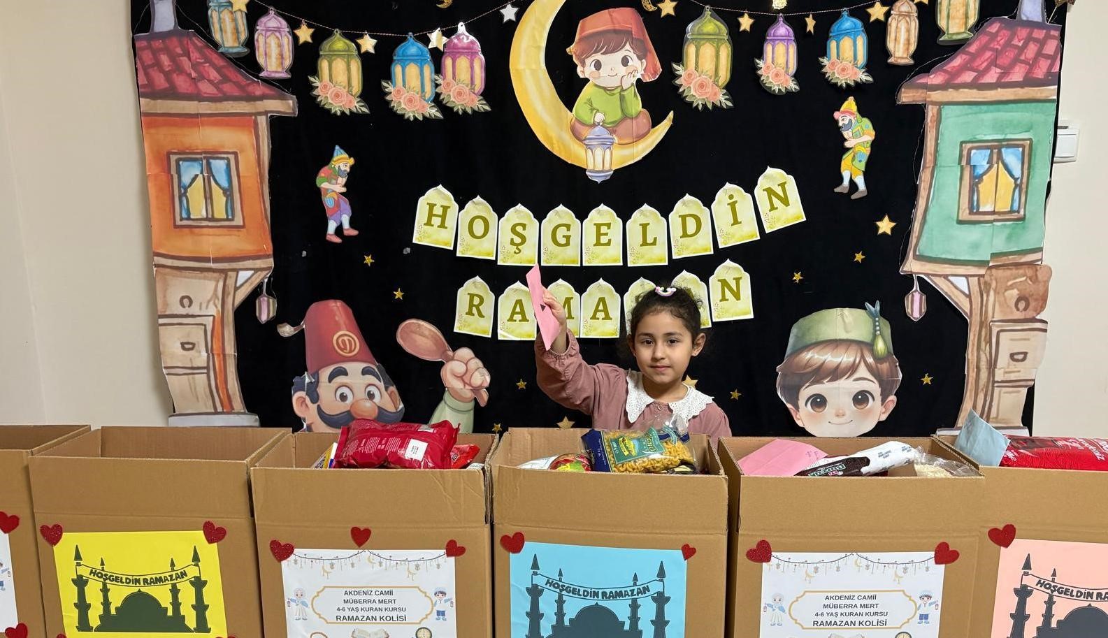 Anamur&rsquo;da miniklerden Ramazan dayanışması
