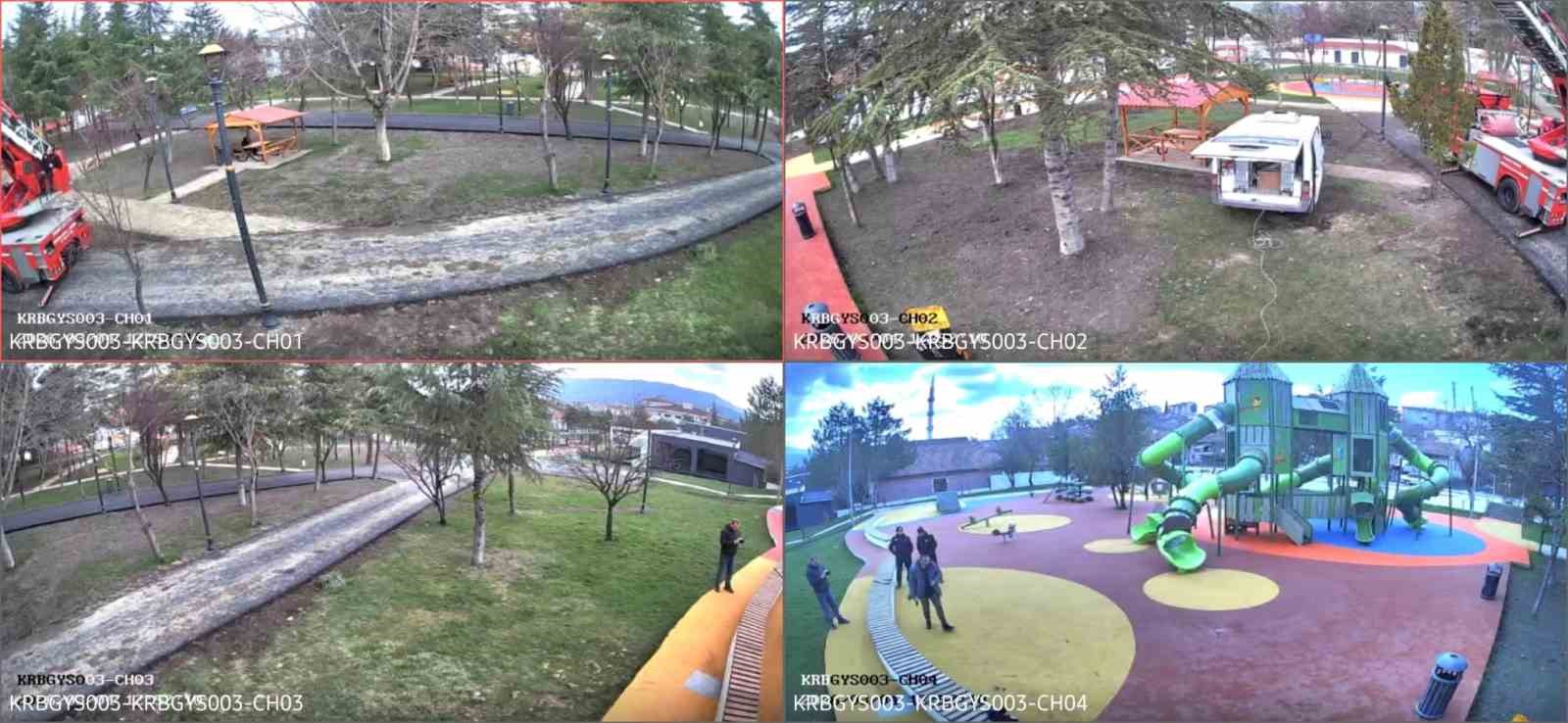 Karab&uuml;k&rsquo;te parklara g&uuml;venlik kameraları yerleştiriliyor
